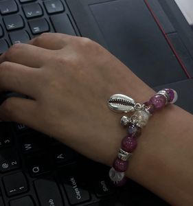 Pink Beaded Bracelet With Shells🐚 🩷