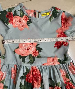 kids Floral Pleated Frock(8-9)