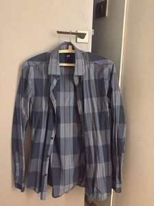 H&M Blue Plaid Shirt