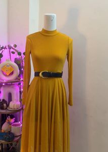 Mustard Long Sleeve Dress