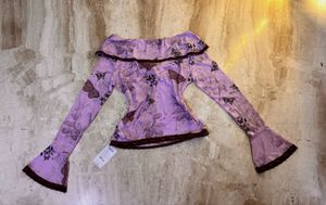 Butterfly Print Long Sleeve Top- SIZE-S to L