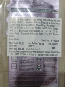 Combo Of T.A.C Kajal And  Loreal Paris Sheetmask