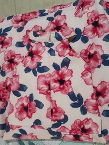 Pink Halter Neck Floral Tail Dress