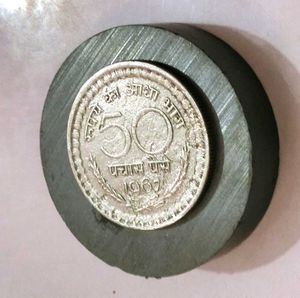 Rare Old Vintage Indian 50Paise Free With Stand..