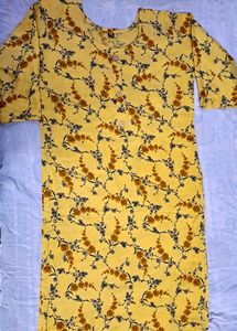 👌Beautiful Mustard Kurti 😍