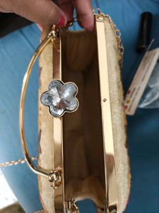 Floral Velvet Embroidered Clutch