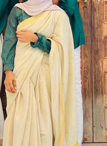 Set Saree with Gold Borde