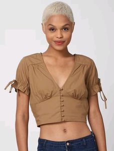 FOREVER 21 brown crop top