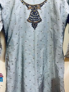Women Grey A Line Kurti