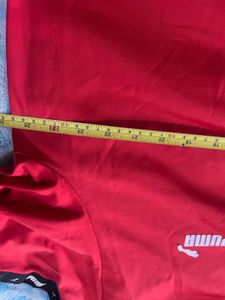 Puma Men Red &amp; Black Solid Tape Tracksuit