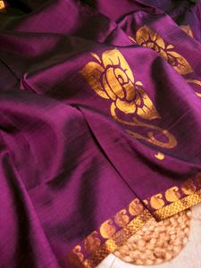 Pure Silk Violet Kanjivaram Saree