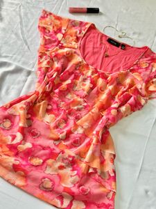 Sunset Petal Frill Top