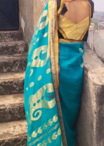 Saree Cotton Green 💚