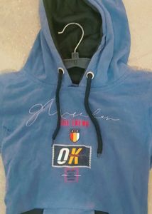 Cool Blue Graphic T-shirt with a cap