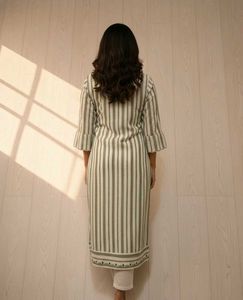 Striped Kurta with Embellishments