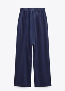 ZARA Women Navy Blue Trousers