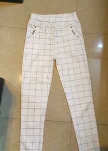 Checkered White Pants