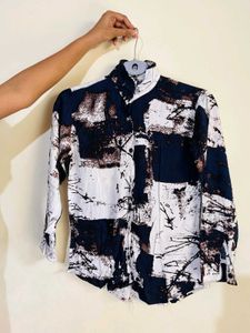 Abstract Print Shirt New With Tag