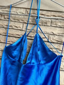 Zara Satin Slip Dress With strappy Back