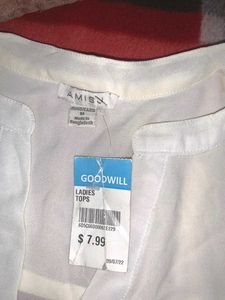 Off White Sleeveless Top