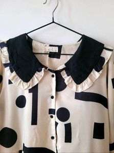 CREAM DRESS W/ COLLAR
