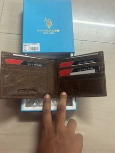 U.S. Polo Assn. Brown Leather Wallet