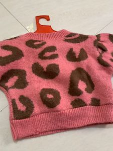 Cute Animal Print Sweater crop
