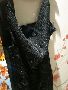 H&amp;M Shimmer Bodycon Cowl Neck Dress