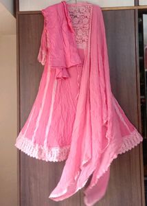 Carrot Colour Elegant Dress