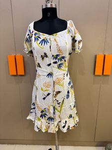 Berrylush White Floral Dress