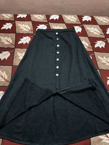 Areca designer black midi skirt