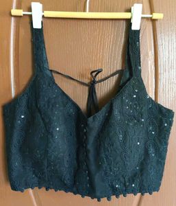Embroidered Black Blouse