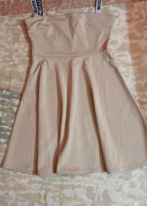 Nude Pink Dior Strap Mini Dress