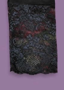 Black Velvet Lace Leggings for Women