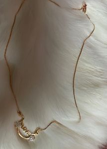 American Diamond Gold Plated Love Pendant