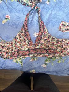 Floral Beach Halter Top - Can be worn on both side