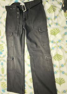 Belted Cargo Jeans Zara Size Euro 40