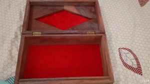 Shisham Wooden Box With Carpin Design