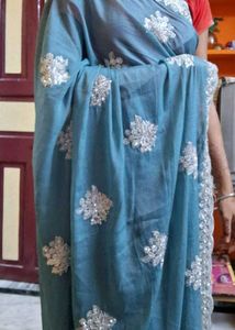 Stylish Work Saree For Party