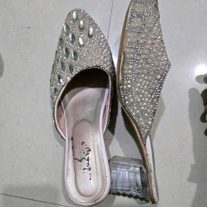 Embellished Glass Heels