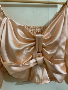 Crop Satin Partywear Top