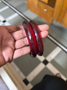 plastic Red Bangles - Set of 2