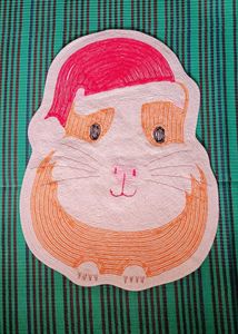 Festive Guinea Pig Bath Mat