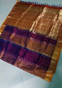 multi colour pure kanchi pattu saree