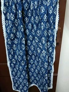 blue printed nyra cut kurti