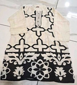 Elegant Black And Off White Co-ord Set