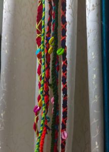 (Garba)Braided Hair Tie with Shells