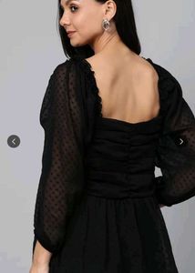 Black Ruched Top
