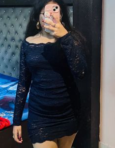 Black Lace Bodycon Dress