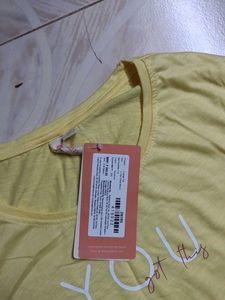 Yellow Graphic Print Tee